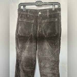 Free People Women's rich Brown Velour Flare Pants